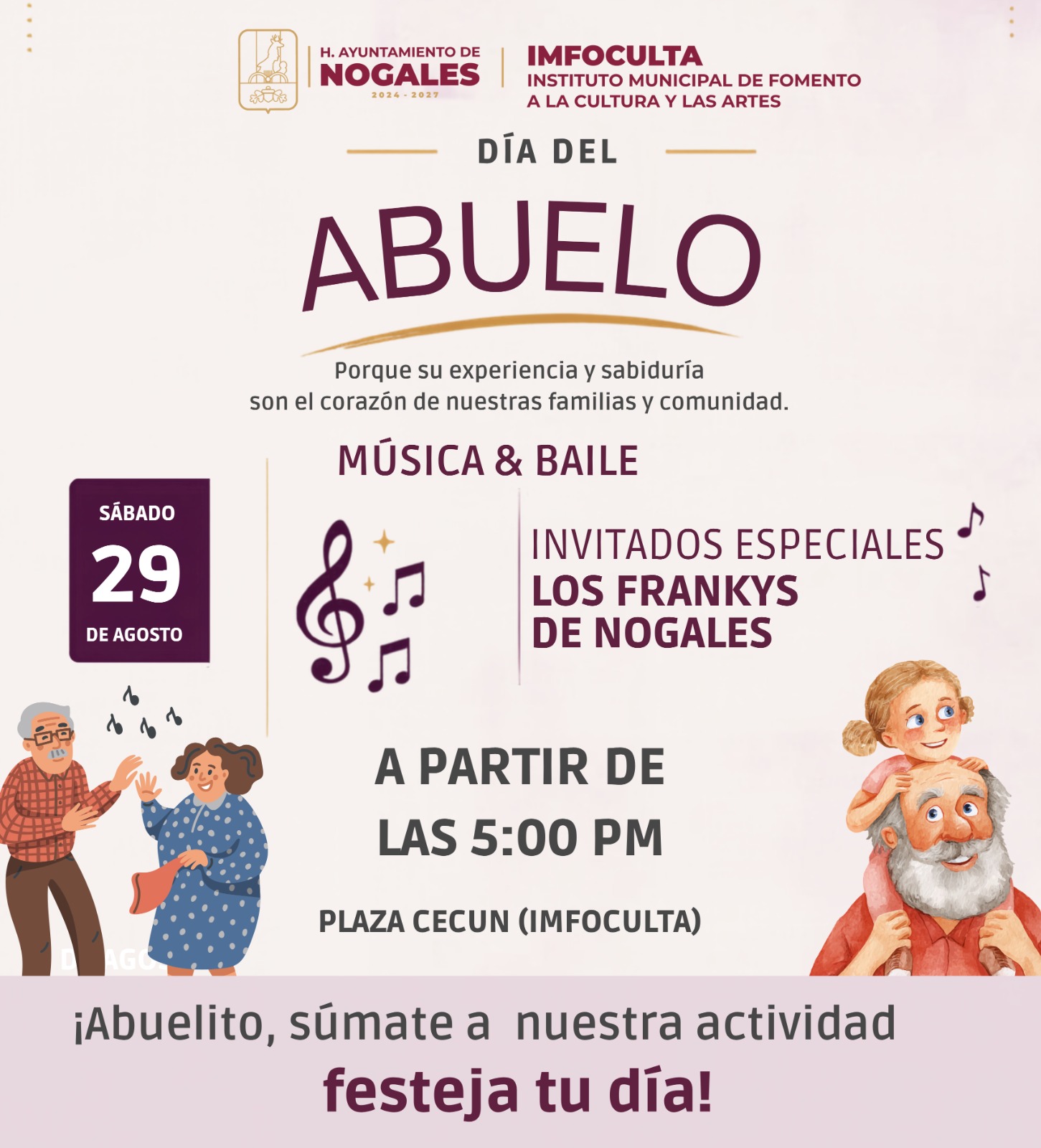 Invitan a celebrar a los abuelos en Plaza Cecun